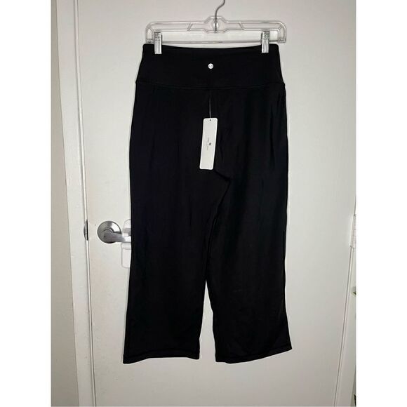 Crz Yoga Black Wide Leg Side Pockets Casual Legging Pants Size Small NWT - Picture 1 of 6